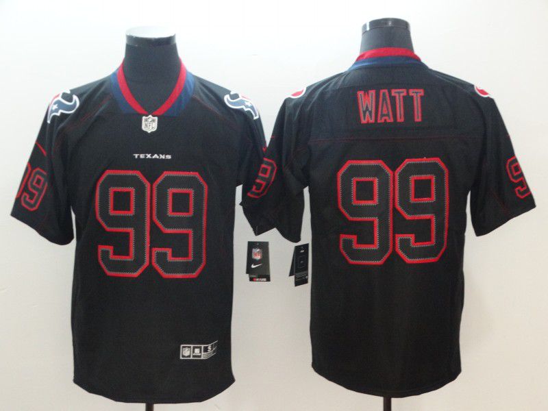 Men Houston Texans #99 Watt Nike Lights Out Black Color Rush Limited NFL Jerseys->denver broncos->NFL Jersey